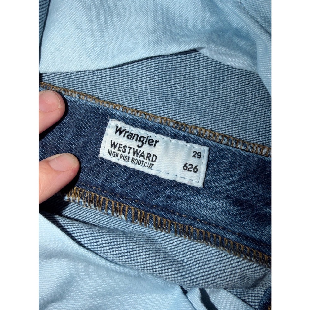 Wrangler Westward High Rise Bootcut Jeans Blue Denim 29 10WIHRBFN Y5 - Picture 6 of 12